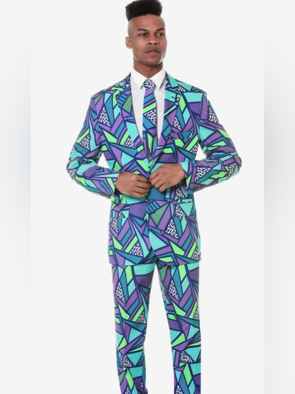 Shinesty "Le Tootski" Neon Rave Suit | Jacket Size 38 | Pants 33x33 | Worn Once - Picture 1 of 17
